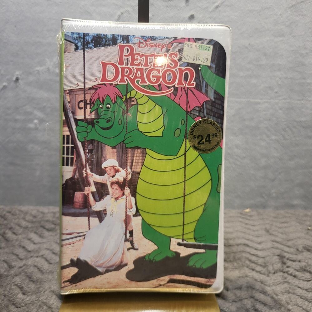 Sealed Disneys Petes Dragon VHS Walt Disney Home Video Green Classic Family Film